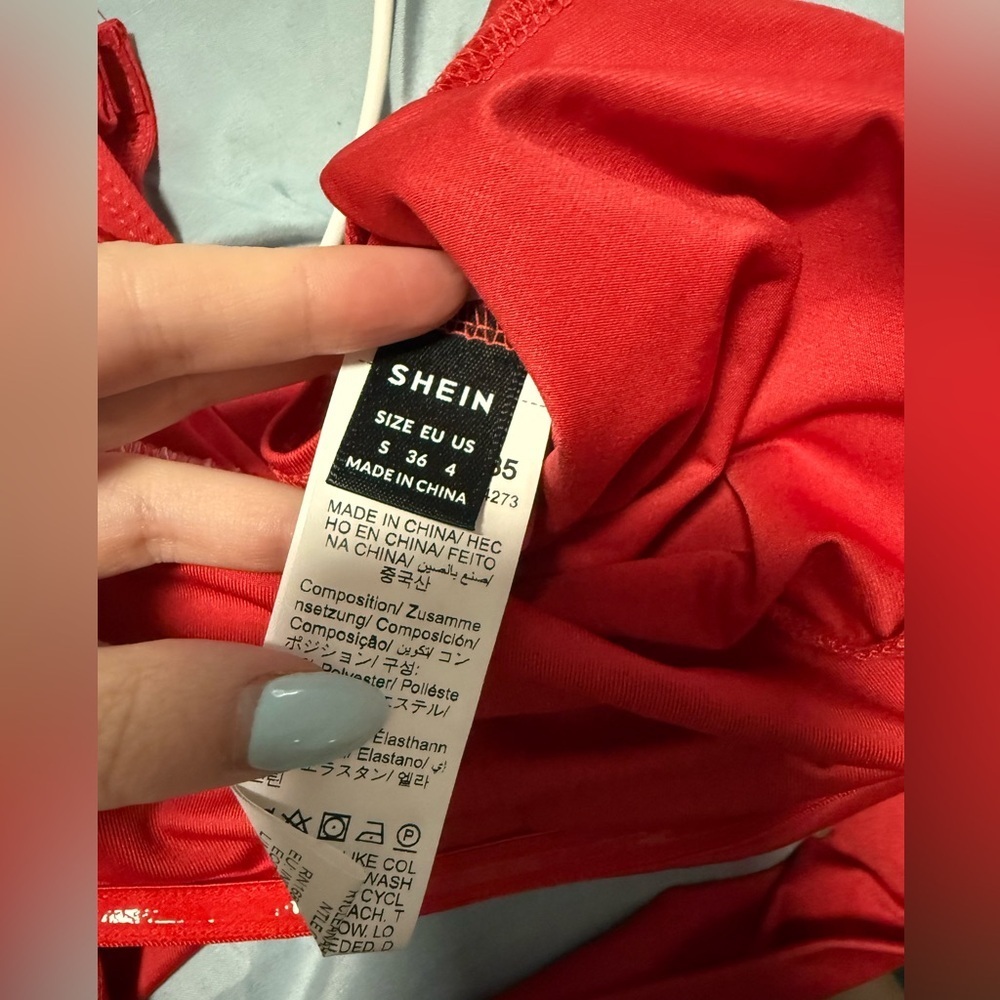 NWOT Shein Red Backless Bodysuit - Picture 6 of 6